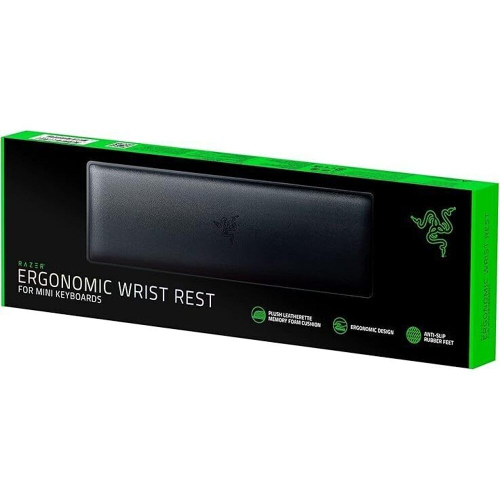 Ergonomic Wrist Rest For Mini Keyboards: Plush Leatherette Memory Foam Cushion -